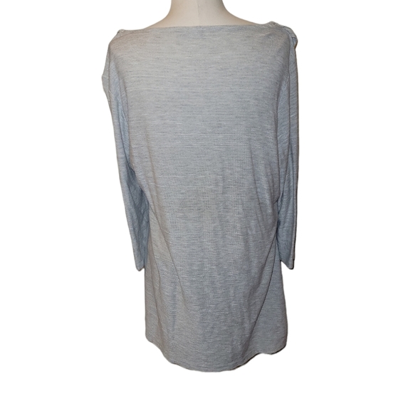 Plus Size grey cowl neck shirt size 20 - Picture 2 of 6